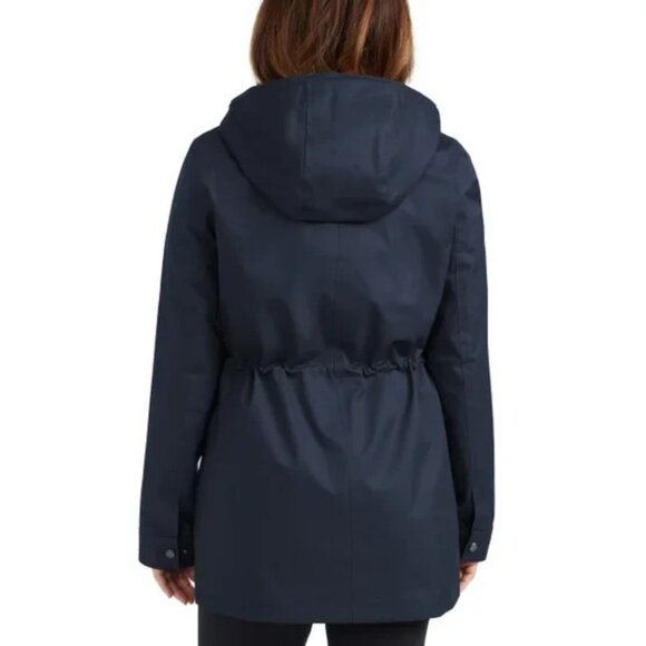 NEW Hunter Women's L Cotton Smock Rain Jacket Hooded Black - Picture 2 of 11